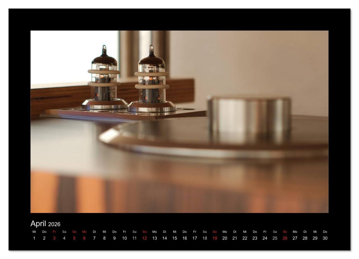 Beispielinhalt (Bild) Hifi Visionen (Wandkalender 2026 DIN A4 quer), CALVENDO Monatskalender