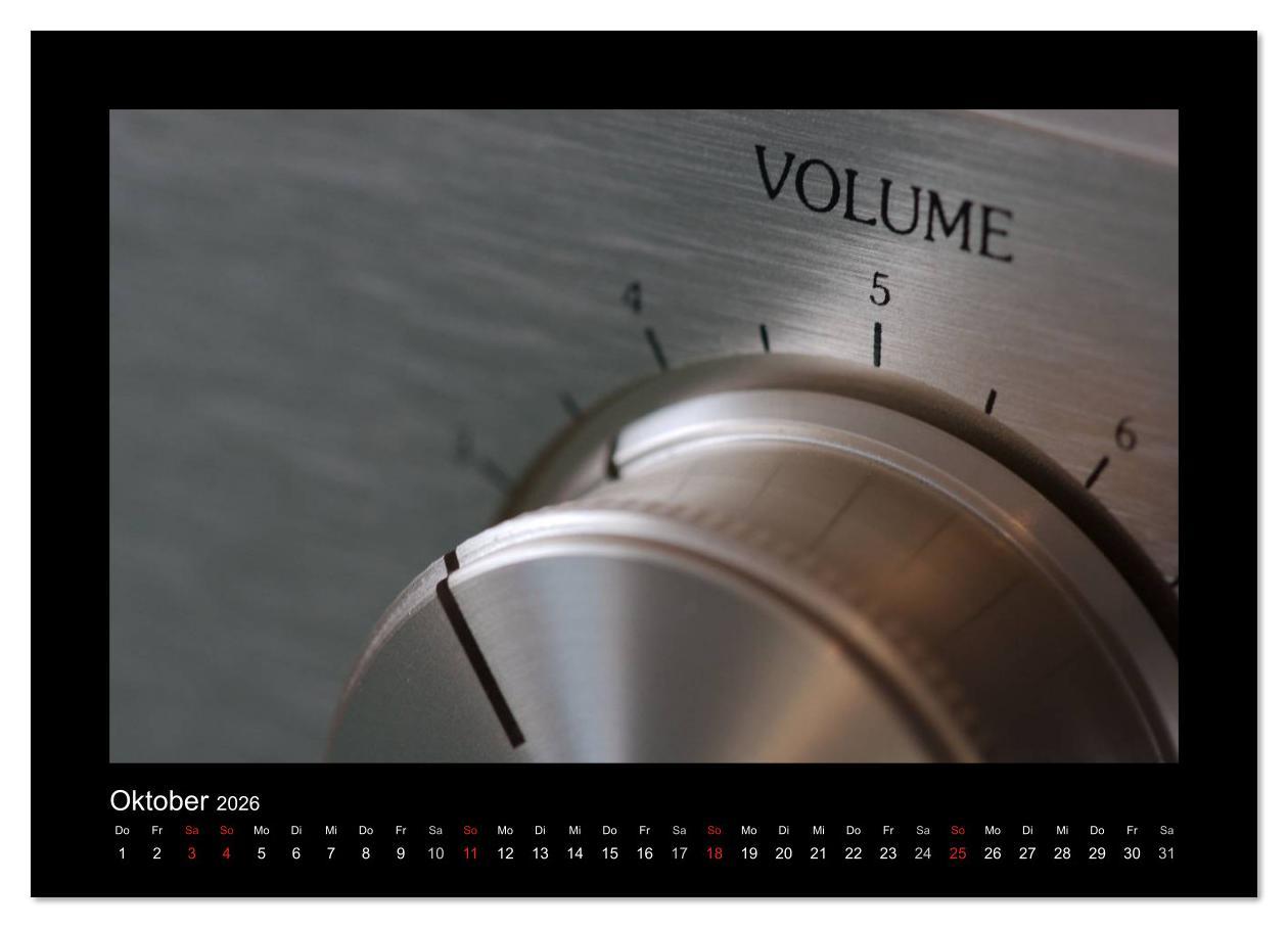 Beispielinhalt (Bild) Hifi Visionen (Wandkalender 2026 DIN A4 quer), CALVENDO Monatskalender