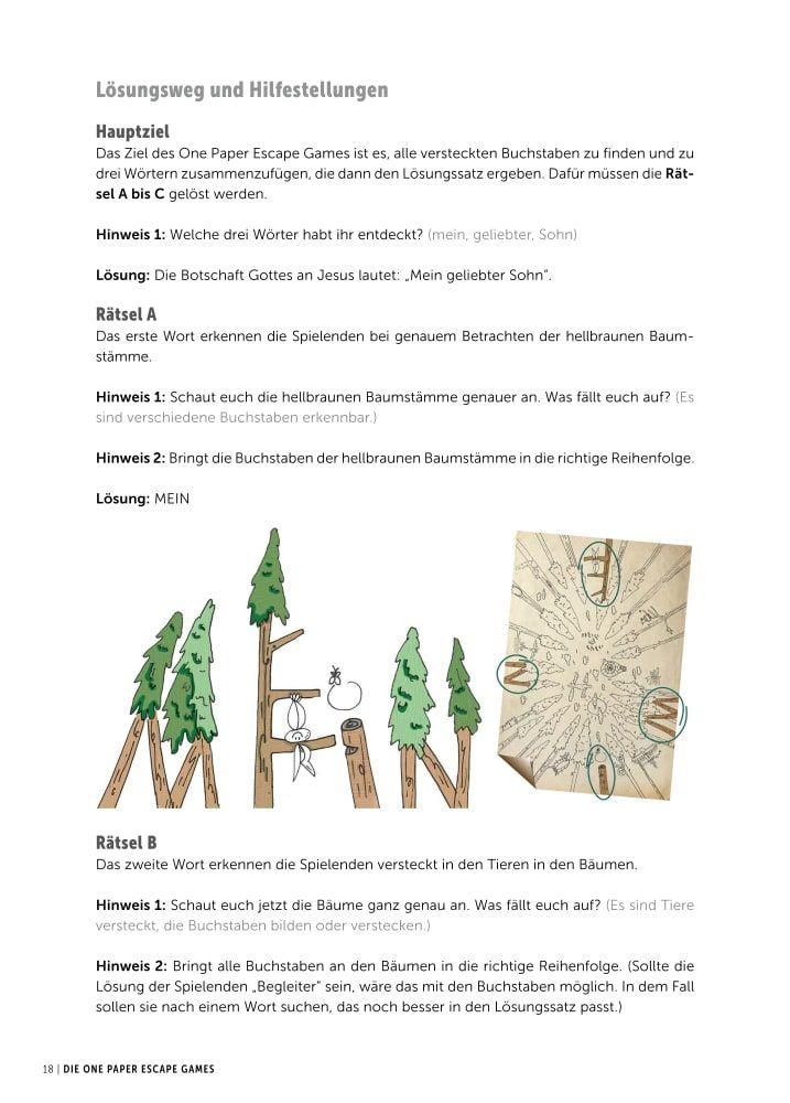 Beispielinhalt (Bild) One Paper Escape Games 2