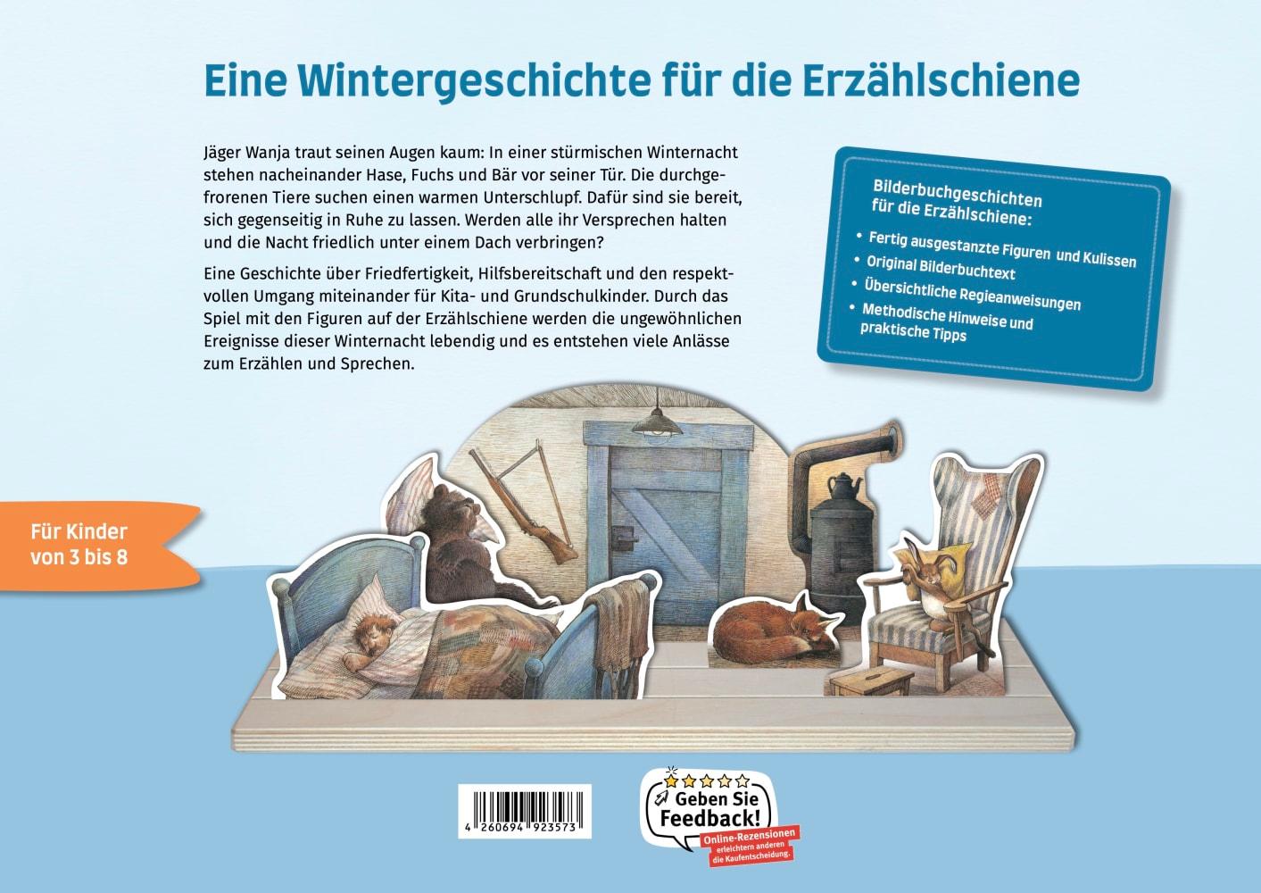 Beispielinhalt (Bild) Es klopft bei Wanja in der Nacht. Erzählschienen-Figurenset