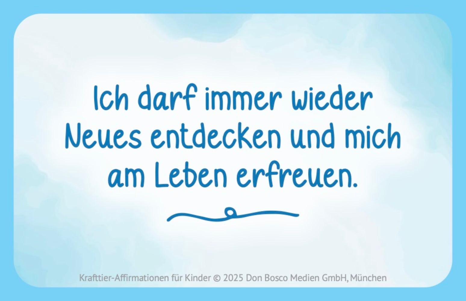 Beispielinhalt (Bild) Krafttier-Affirmationen für Kinder