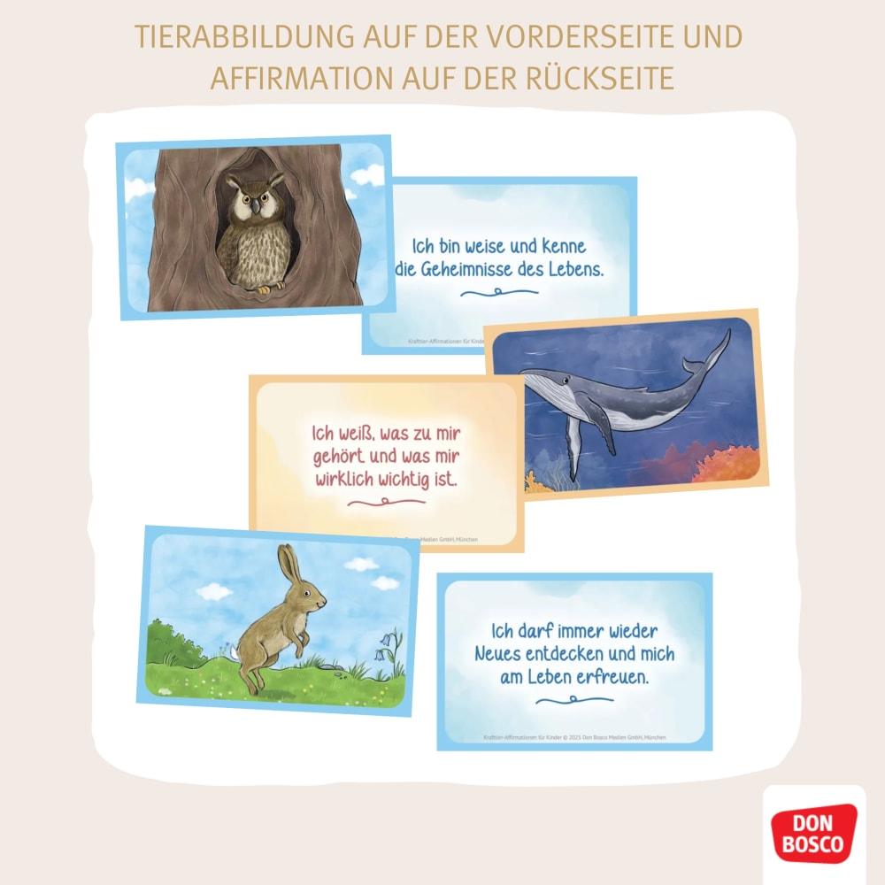 Beispielinhalt (Bild) Krafttier-Affirmationen für Kinder