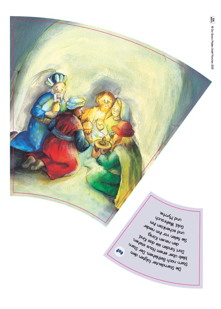 Beispielinhalt (Bild) Die Weihnachtsgeschichte. Auf dem Weg nach Bethlehem. Ein Legekreis in 10 Bildern