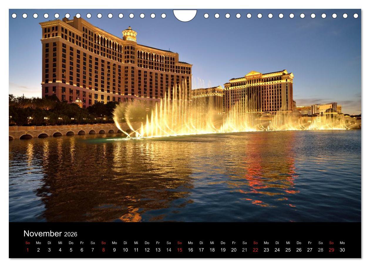 Beispielinhalt (Bild) Las Vegas (Wandkalender 2026 DIN A4 quer), CALVENDO Monatskalender