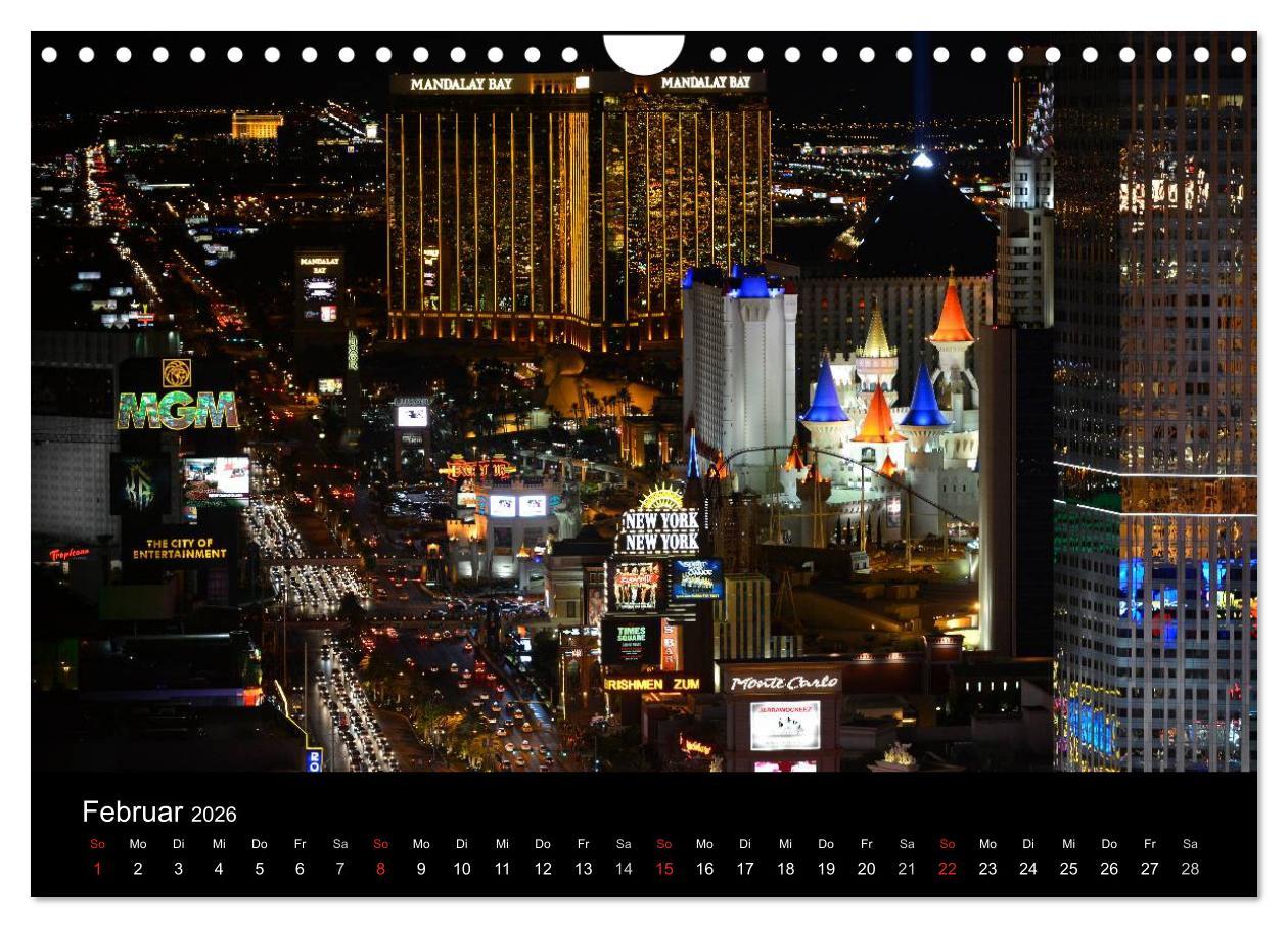 Beispielinhalt (Bild) Las Vegas (Wandkalender 2026 DIN A4 quer), CALVENDO Monatskalender
