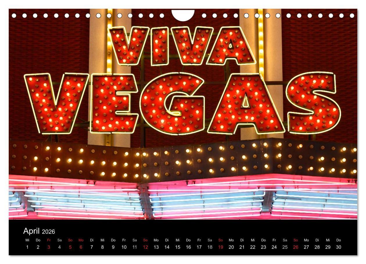 Beispielinhalt (Bild) Las Vegas (Wandkalender 2026 DIN A4 quer), CALVENDO Monatskalender