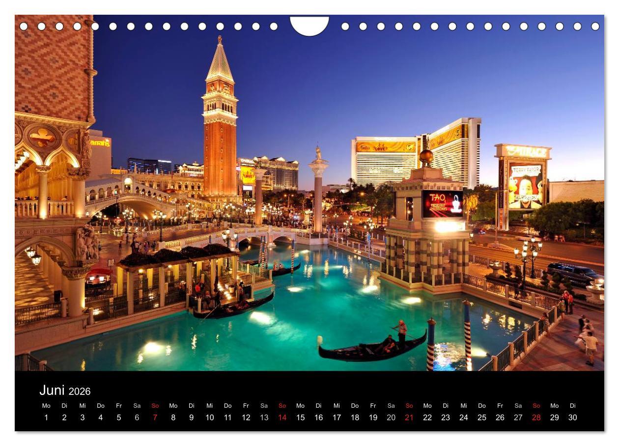 Beispielinhalt (Bild) Las Vegas (Wandkalender 2026 DIN A4 quer), CALVENDO Monatskalender