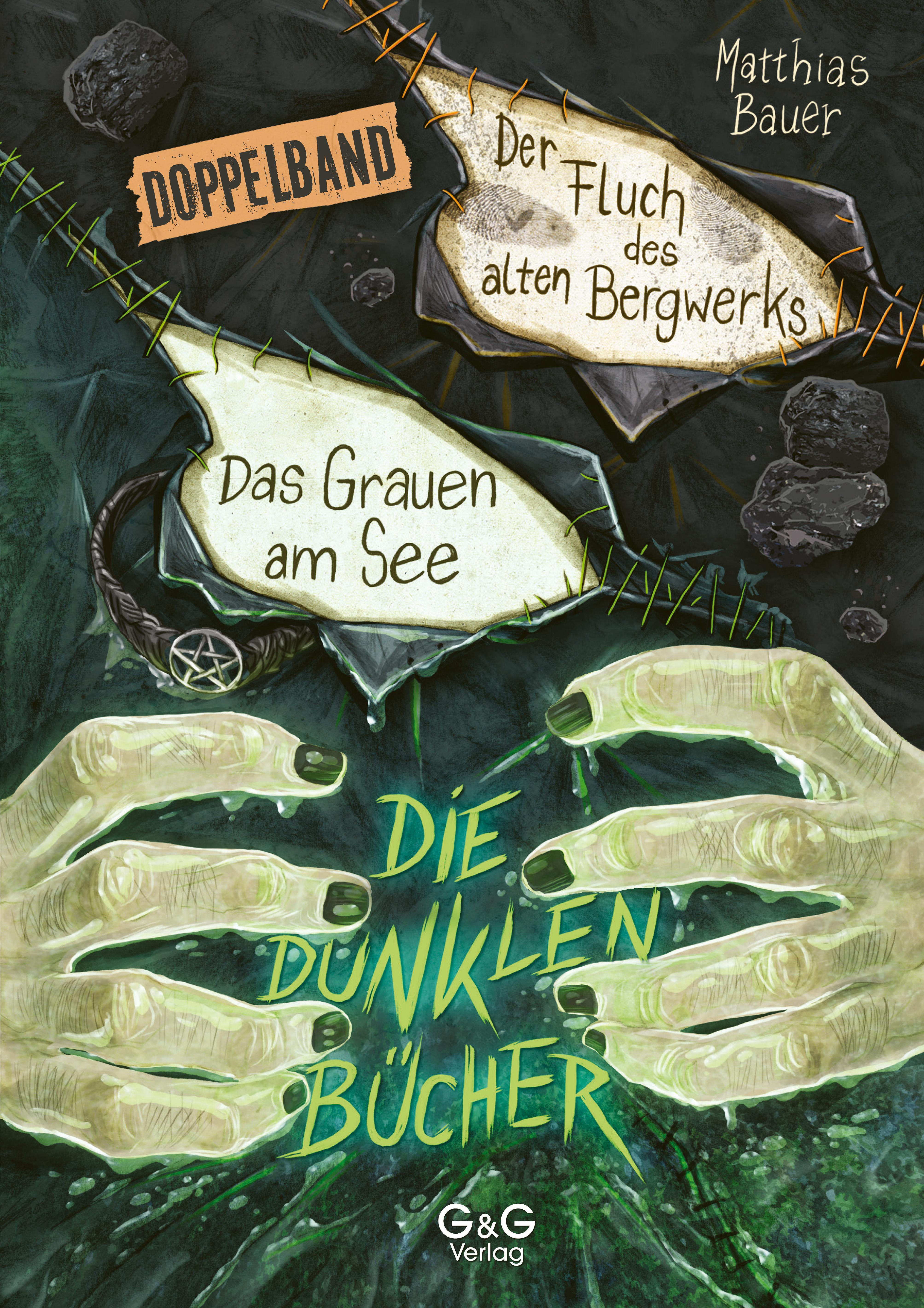 Vorderes Coverbild Die dunklen Bücher - Doppelband (Grauen am See / Fluch des Bergwerks)