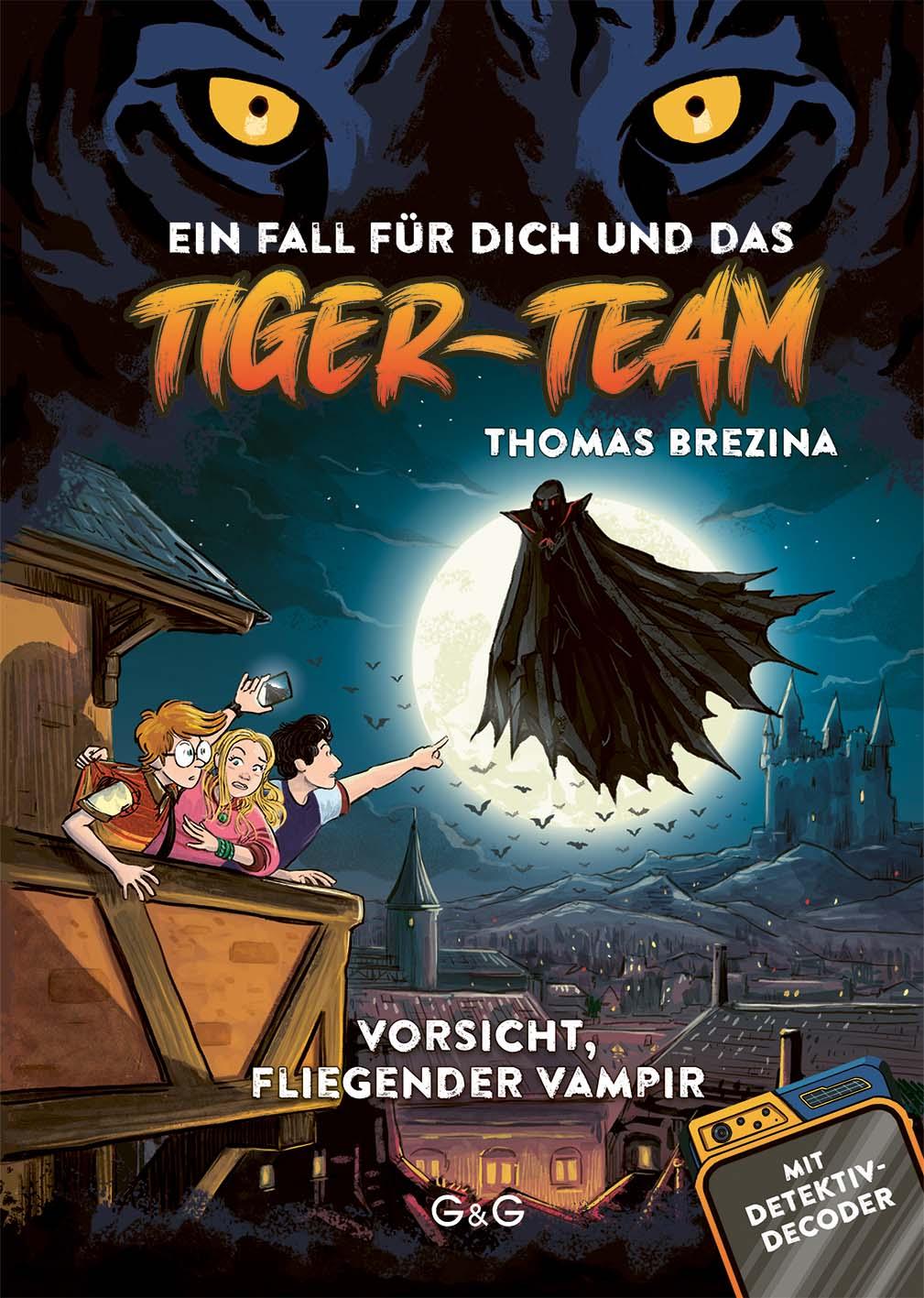 Vorderes Coverbild Tiger-Team - Vorsicht, fliegender Vampir