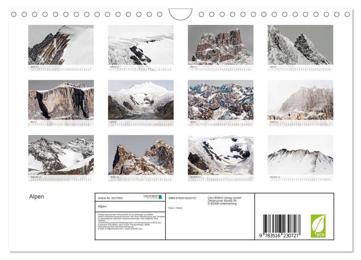Beispielinhalt (Bild) Alpen (Wandkalender 2026 DIN A4 quer), CALVENDO Monatskalender