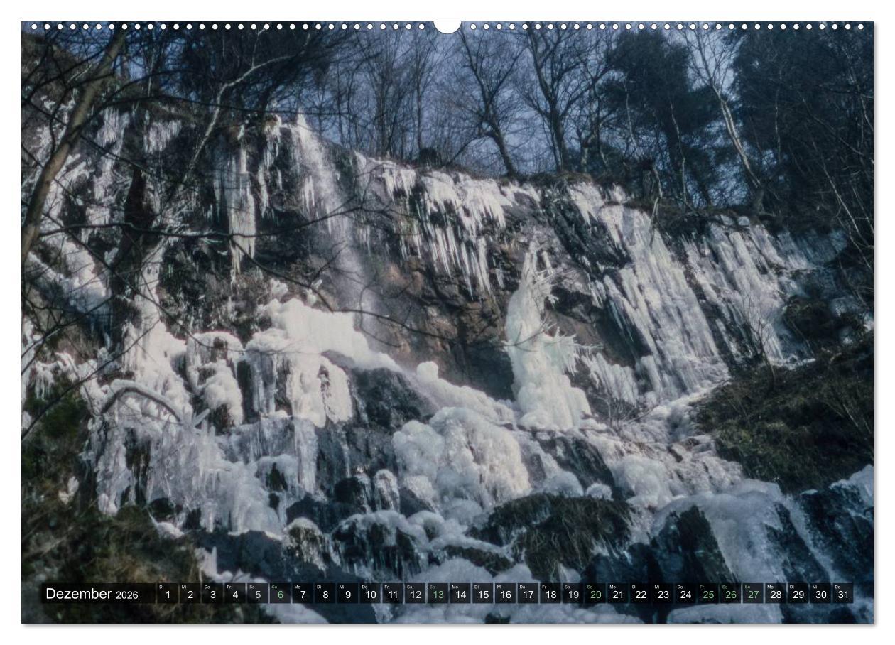 Beispielinhalt (Bild) Wasserfälle der Welt 2026 (hochwertiger Premium Wandkalender 2026 DIN A2 quer), Kunstdruck in Hochglanz