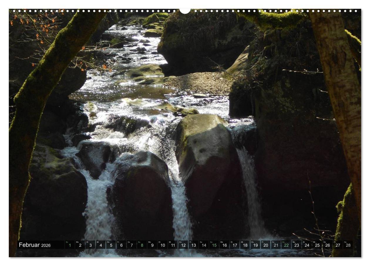 Beispielinhalt (Bild) Wasserfälle der Welt 2026 (hochwertiger Premium Wandkalender 2026 DIN A2 quer), Kunstdruck in Hochglanz