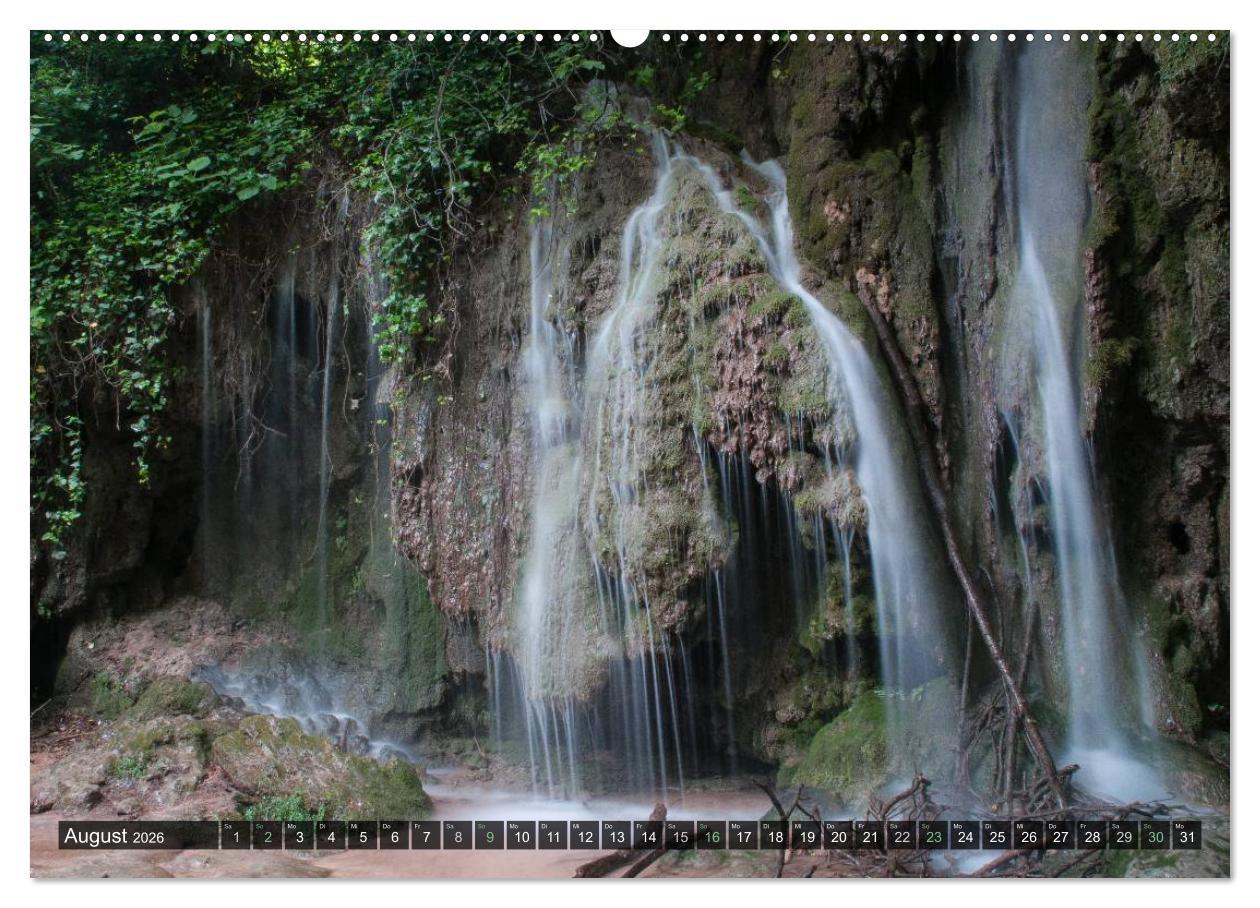 Beispielinhalt (Bild) Wasserfälle der Welt 2026 (hochwertiger Premium Wandkalender 2026 DIN A2 quer), Kunstdruck in Hochglanz