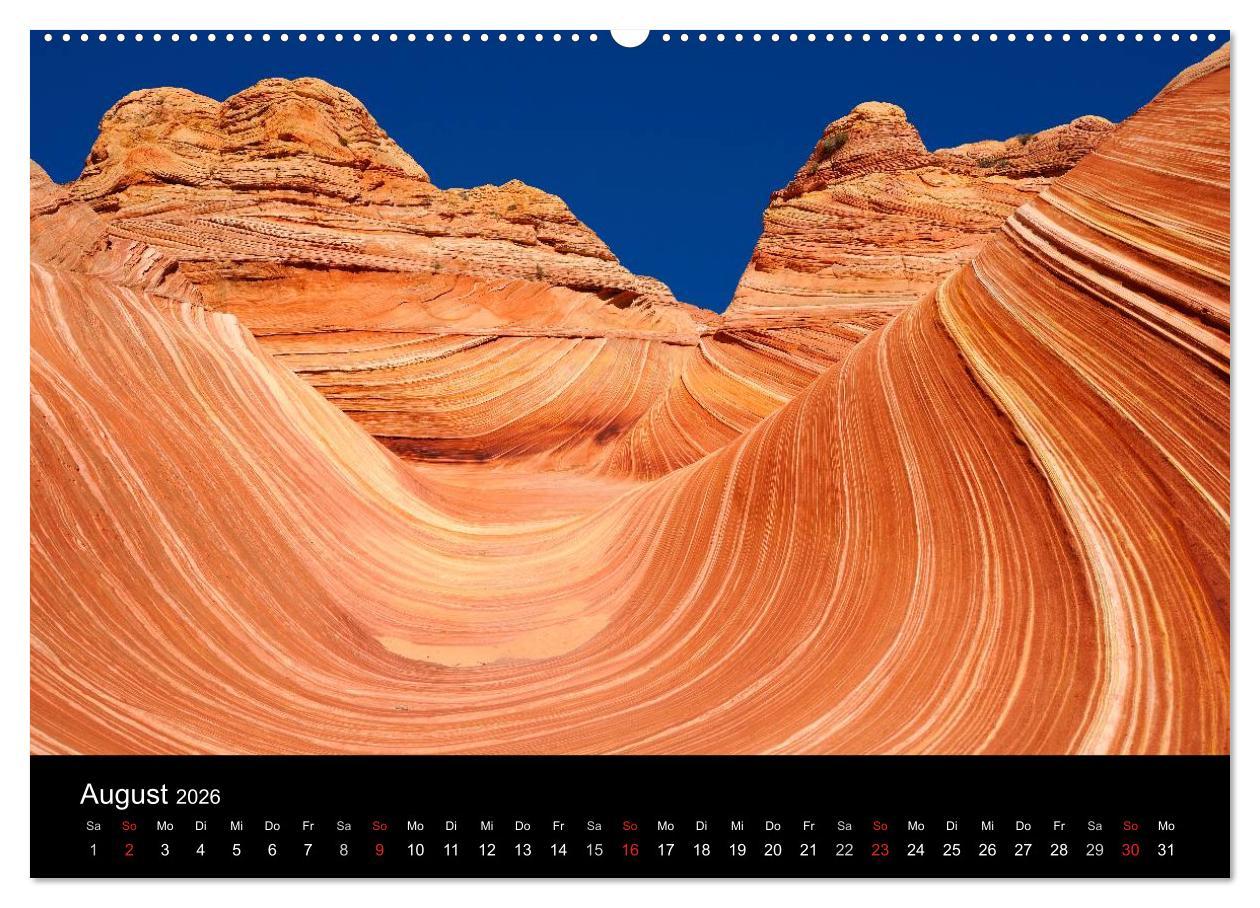 Beispielinhalt (Bild) USA - Der Wilde Westen (Wandkalender 2026 DIN A2 quer), CALVENDO Monatskalender