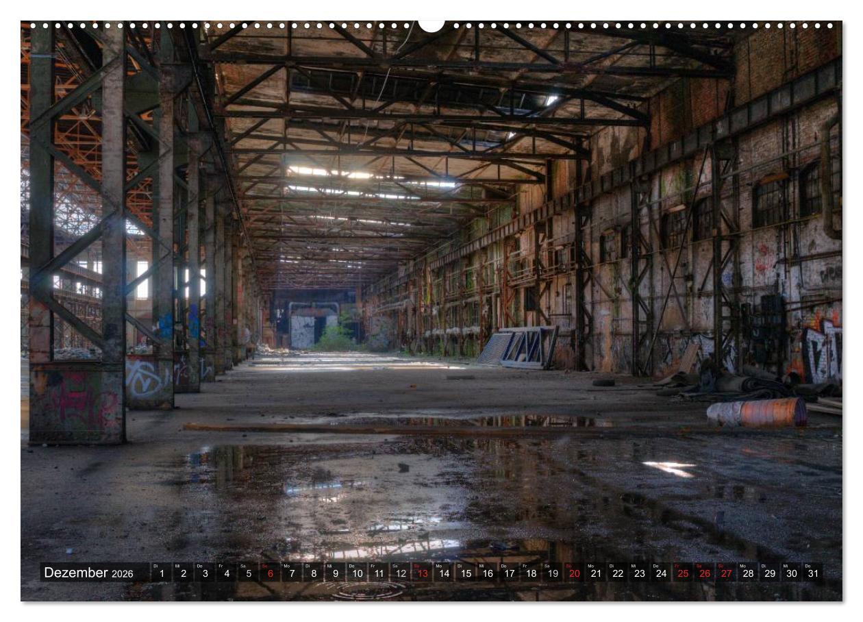 Beispielinhalt (Bild) Lost Places in Deutschland 2026 (hochwertiger Premium Wandkalender 2026 DIN A2 quer), Kunstdruck in Hochglanz