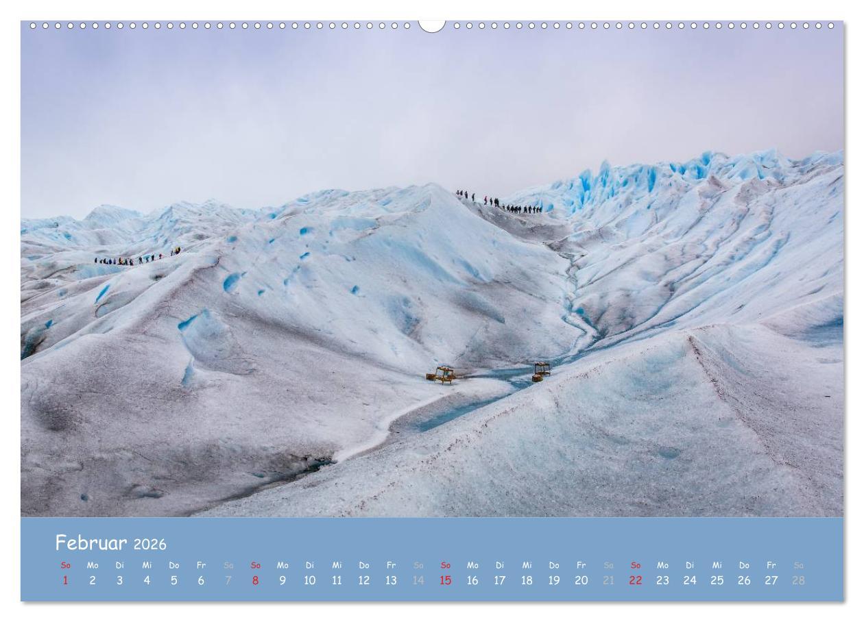 Beispielinhalt (Bild) Patagonien 2026 - Traumziel in den Anden (hochwertiger Premium Wandkalender 2026 DIN A2 quer), Kunstdruck in Hochglanz