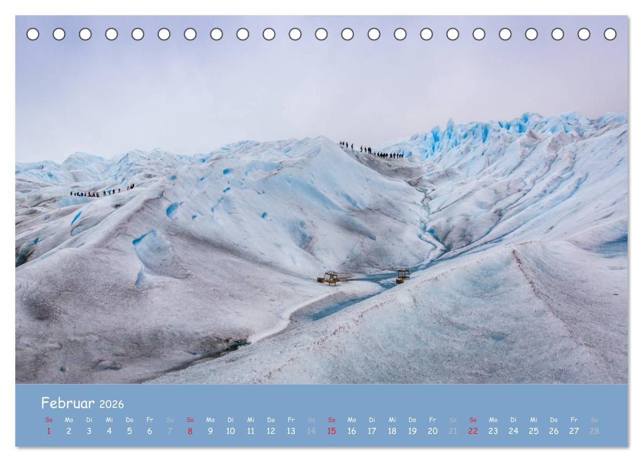 Beispielinhalt (Bild) Patagonien 2026 - Traumziel in den Anden (Tischkalender 2026 DIN A5 quer), CALVENDO Monatskalender