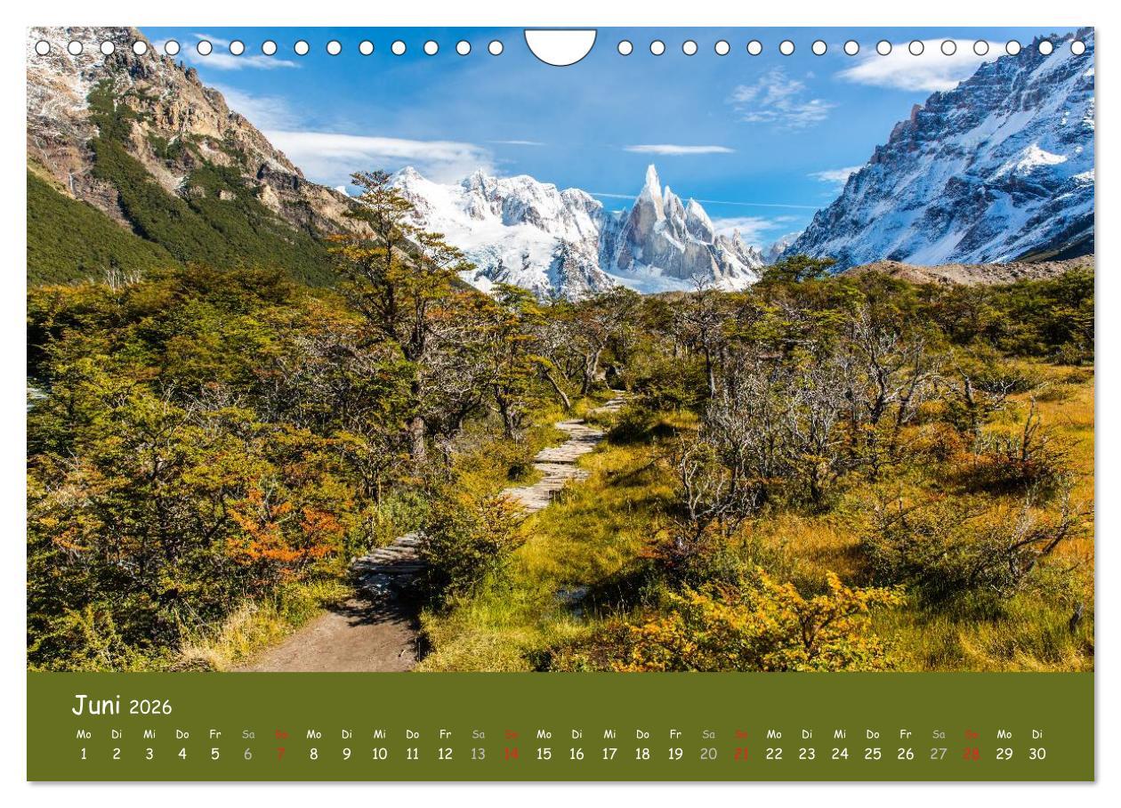 Beispielinhalt (Bild) Patagonien 2026 - Traumziel in den Anden (Wandkalender 2026 DIN A4 quer), CALVENDO Monatskalender
