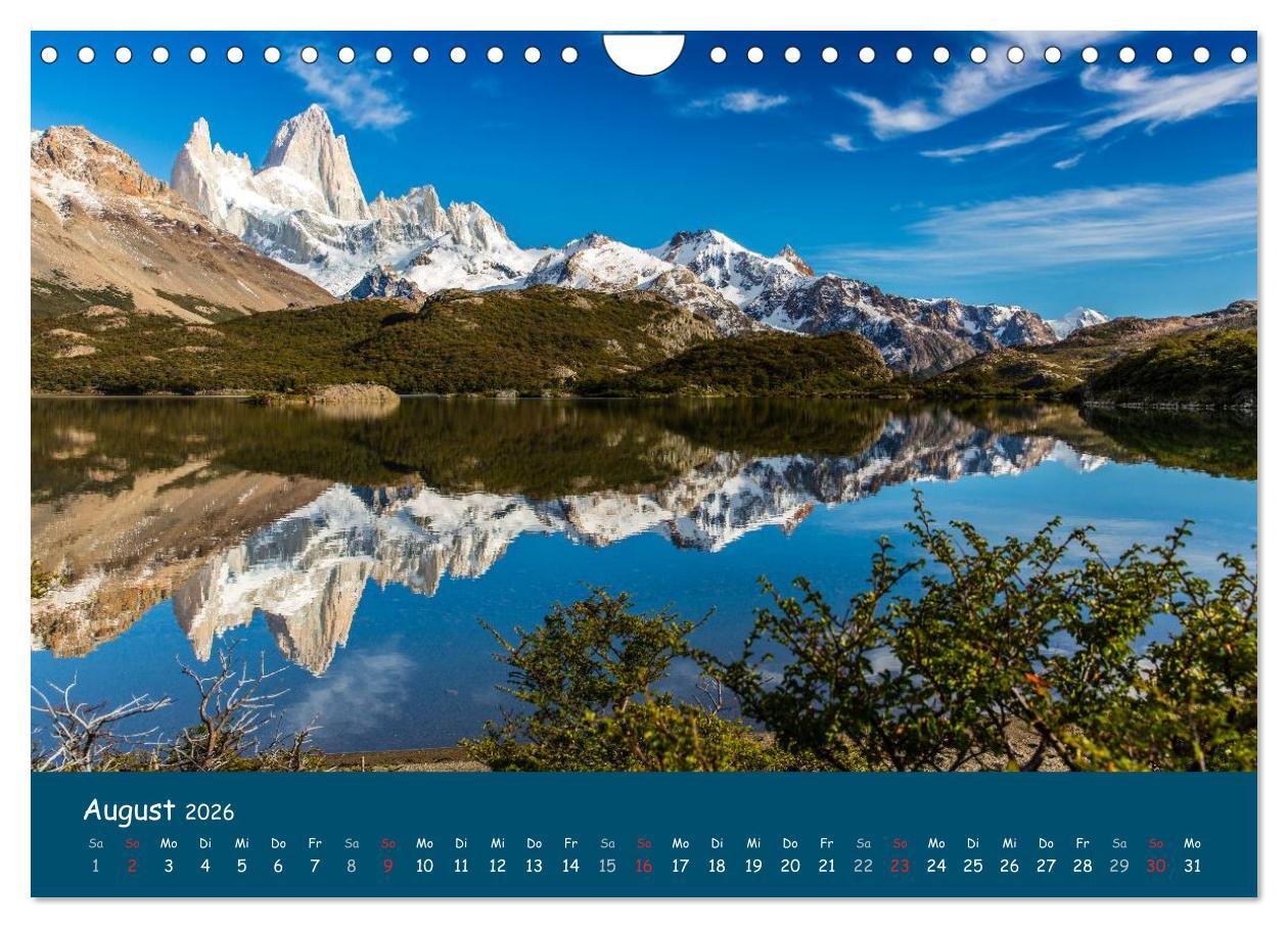 Beispielinhalt (Bild) Patagonien 2026 - Traumziel in den Anden (Wandkalender 2026 DIN A4 quer), CALVENDO Monatskalender