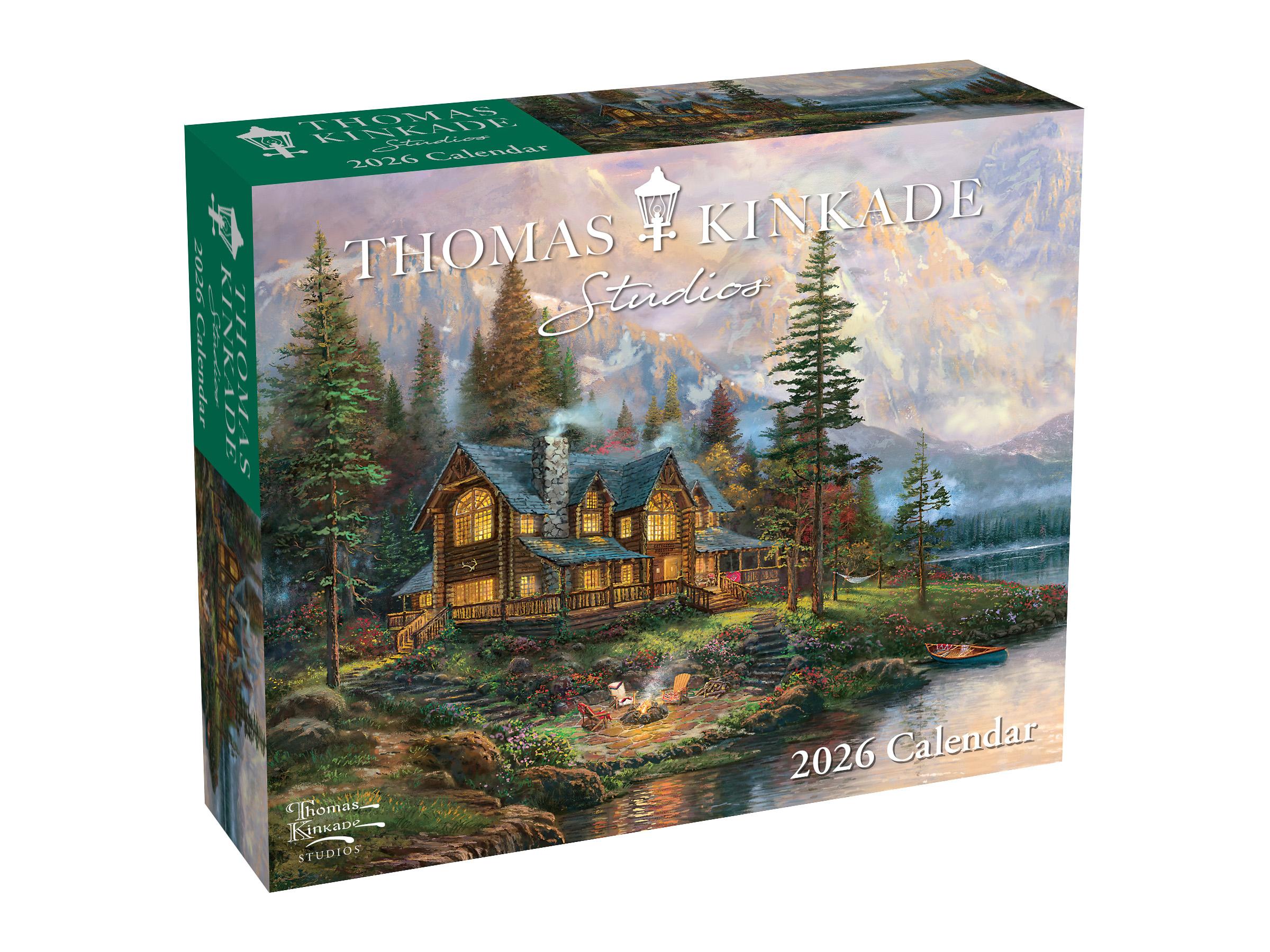 Vorderes Coverbild Thomas Kinkade Studios 2026 Day-To-Day Calendar