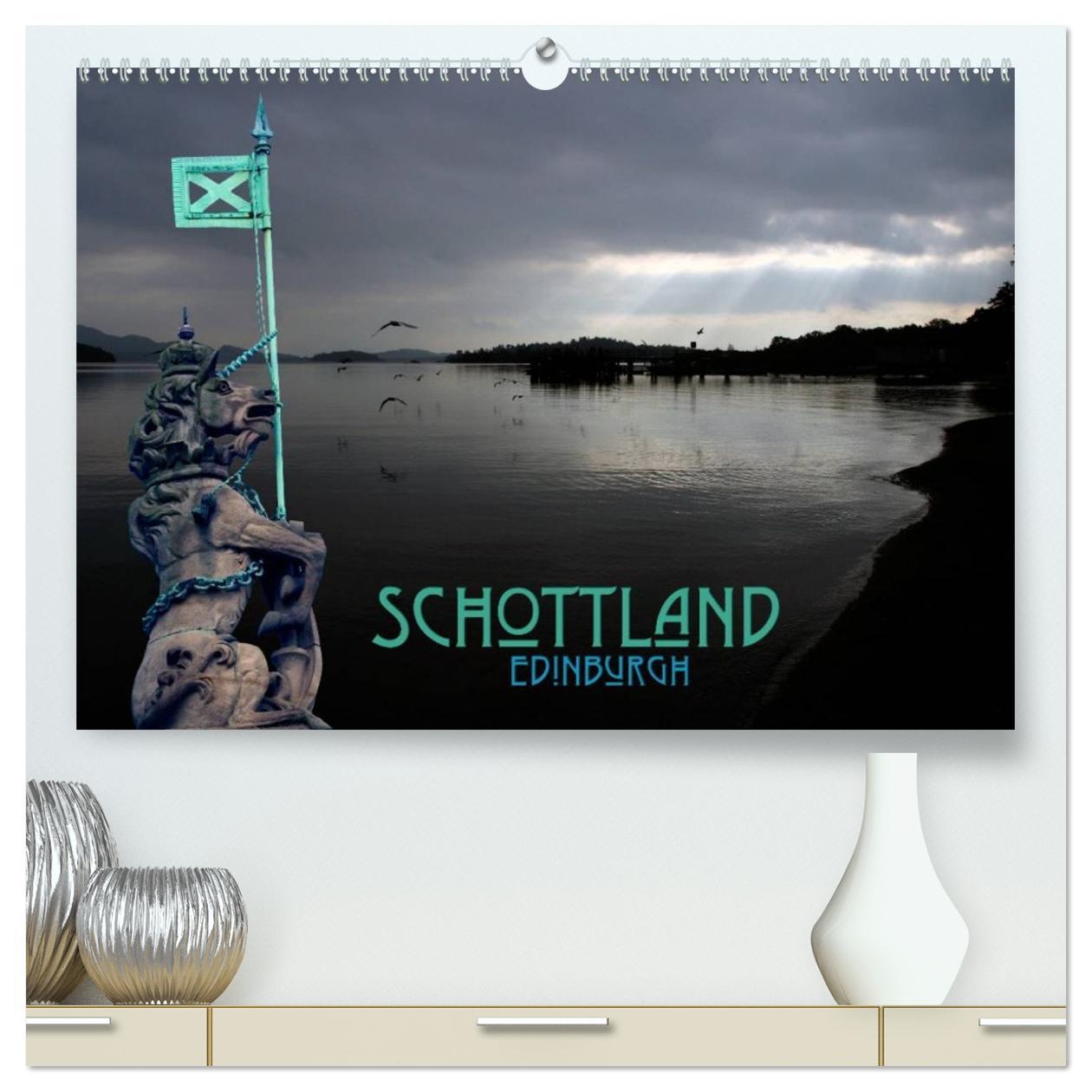 Vorderes Coverbild Schottland und Edinburgh (hochwertiger Premium Wandkalender 2026 DIN A2 quer), Kunstdruck in Hochglanz