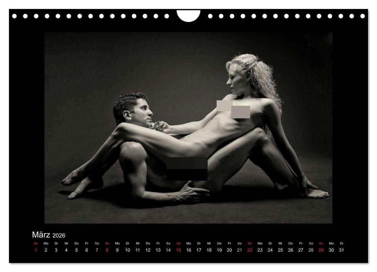 Beispielinhalt (Bild) Schönheiten in schwarz-weiss (Wandkalender 2026 DIN A4 quer), CALVENDO Monatskalender