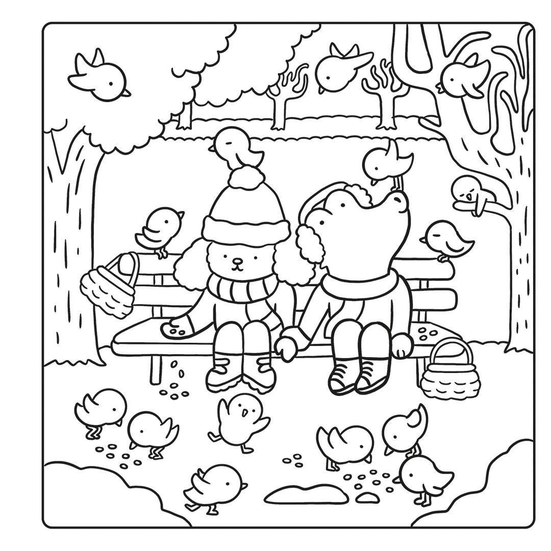 Beispielinhalt (Bild) Cosy Coloring - Cute Christmas