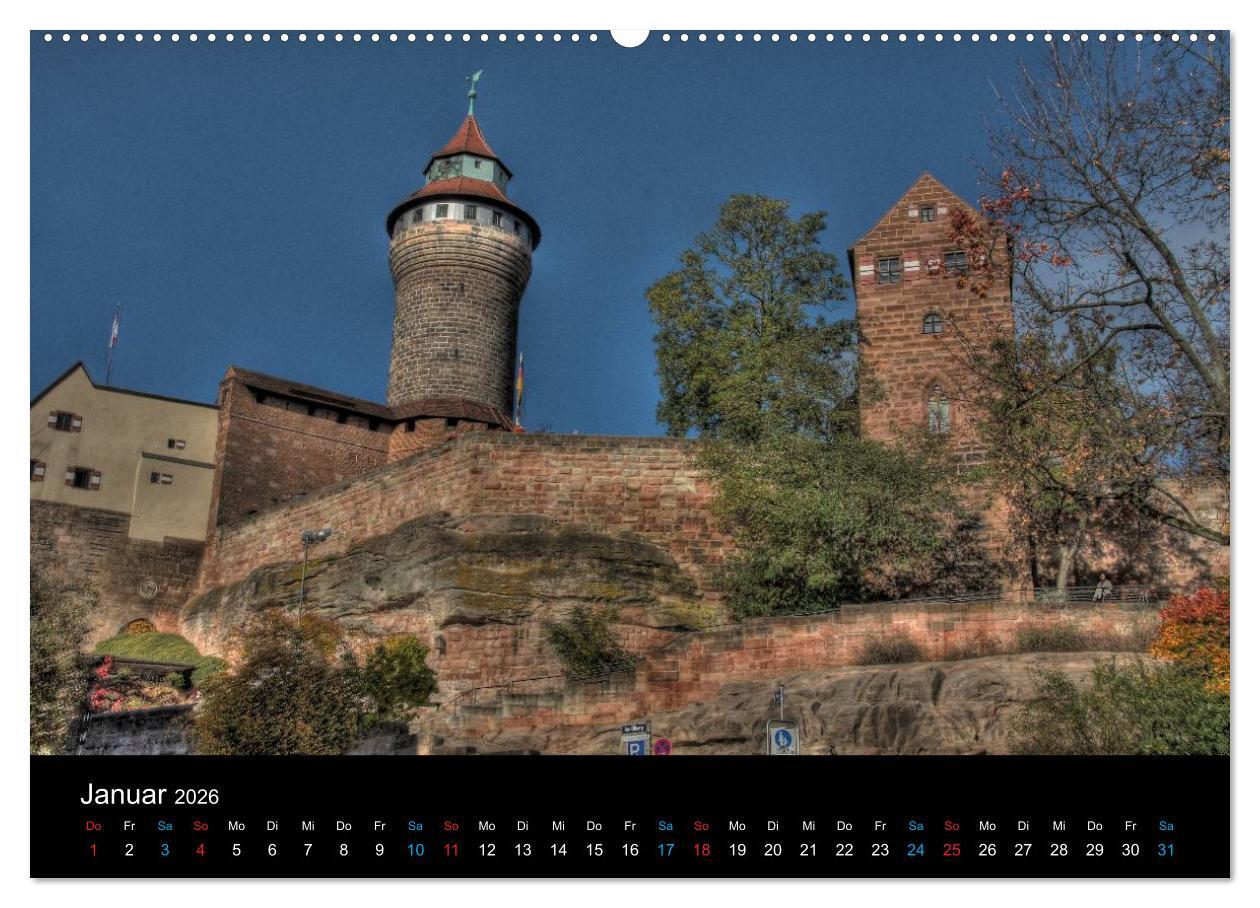 Beispielinhalt (Bild) Meine Stadt Nürnberg 2026 (Wandkalender 2026 DIN A2 quer), CALVENDO Monatskalender