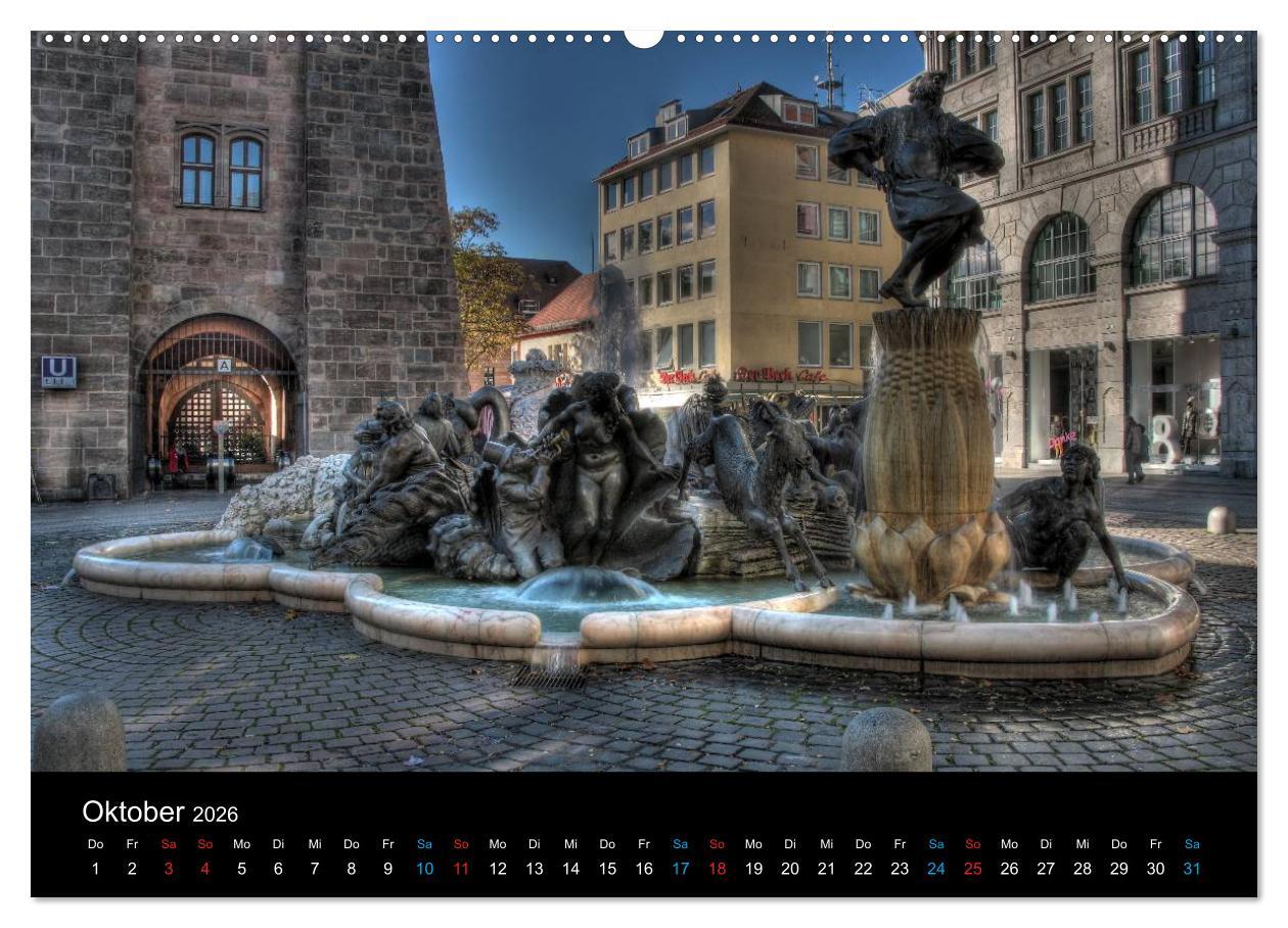 Beispielinhalt (Bild) Meine Stadt Nürnberg 2026 (Wandkalender 2026 DIN A2 quer), CALVENDO Monatskalender