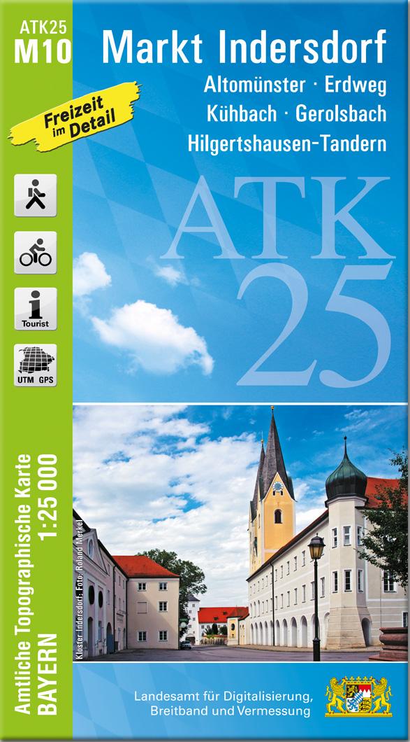 Vorderes Coverbild ATK25-M10 Markt Indersdorf (Amtliche Topographische Karte 1:25000)