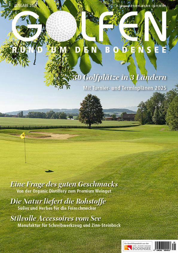 Vorderes Coverbild Golfen rund um den Bodensee 2025