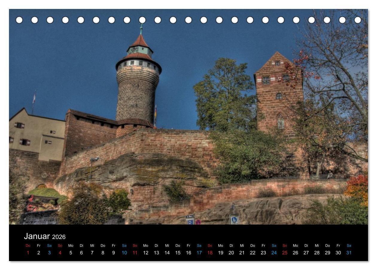 Beispielinhalt (Bild) Meine Stadt Nürnberg 2026 (Tischkalender 2026 DIN A5 quer), CALVENDO Monatskalender