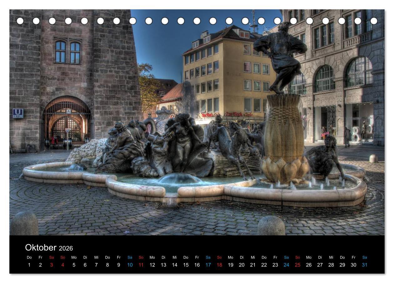 Beispielinhalt (Bild) Meine Stadt Nürnberg 2026 (Tischkalender 2026 DIN A5 quer), CALVENDO Monatskalender