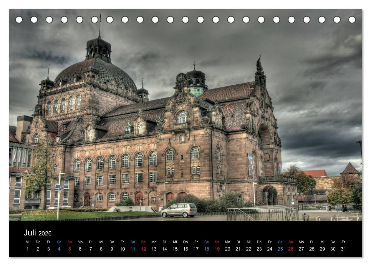 Beispielinhalt (Bild) Meine Stadt Nürnberg 2026 (Tischkalender 2026 DIN A5 quer), CALVENDO Monatskalender