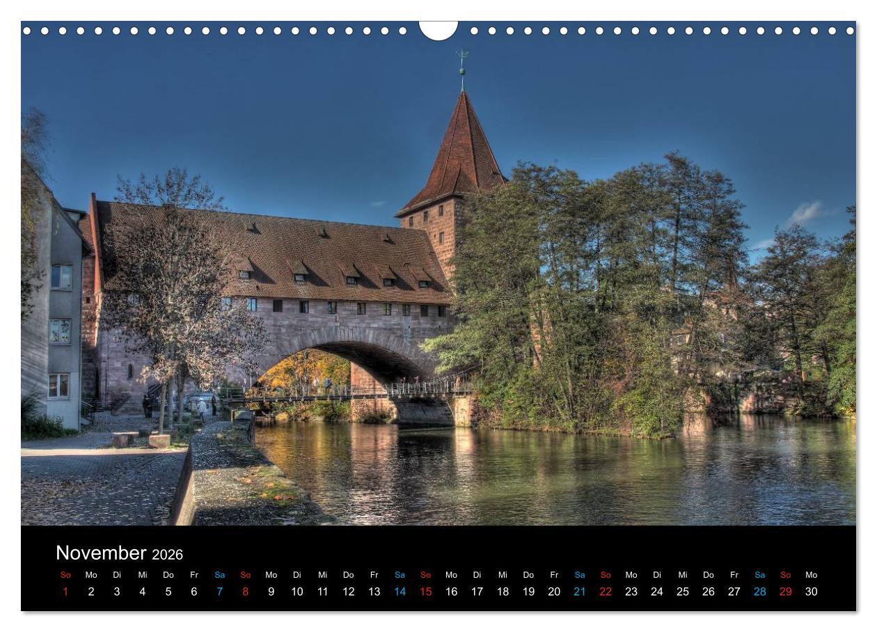 Beispielinhalt (Bild) Meine Stadt Nürnberg 2026 (Wandkalender 2026 DIN A3 quer), CALVENDO Monatskalender