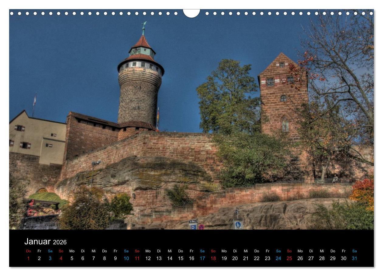 Beispielinhalt (Bild) Meine Stadt Nürnberg 2026 (Wandkalender 2026 DIN A3 quer), CALVENDO Monatskalender