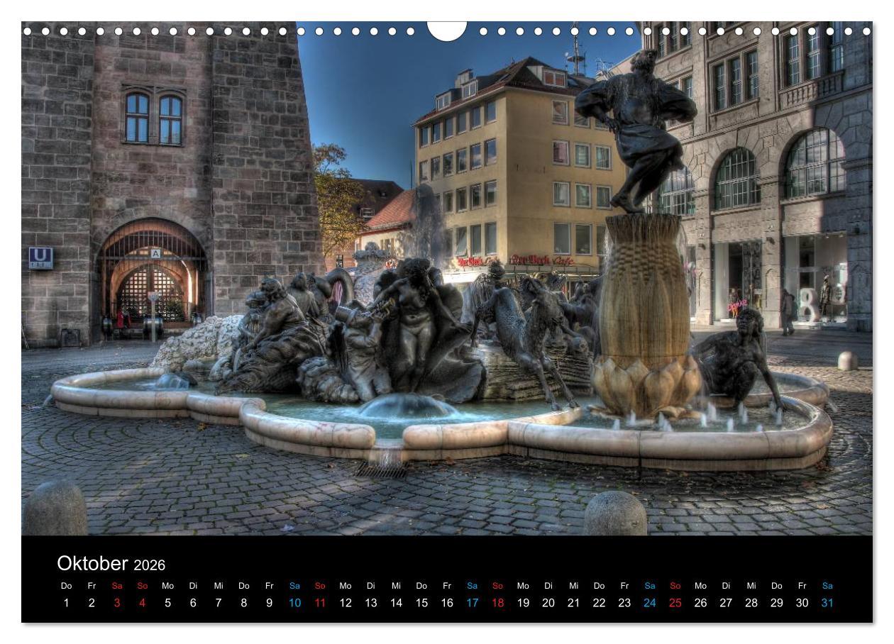 Beispielinhalt (Bild) Meine Stadt Nürnberg 2026 (Wandkalender 2026 DIN A3 quer), CALVENDO Monatskalender