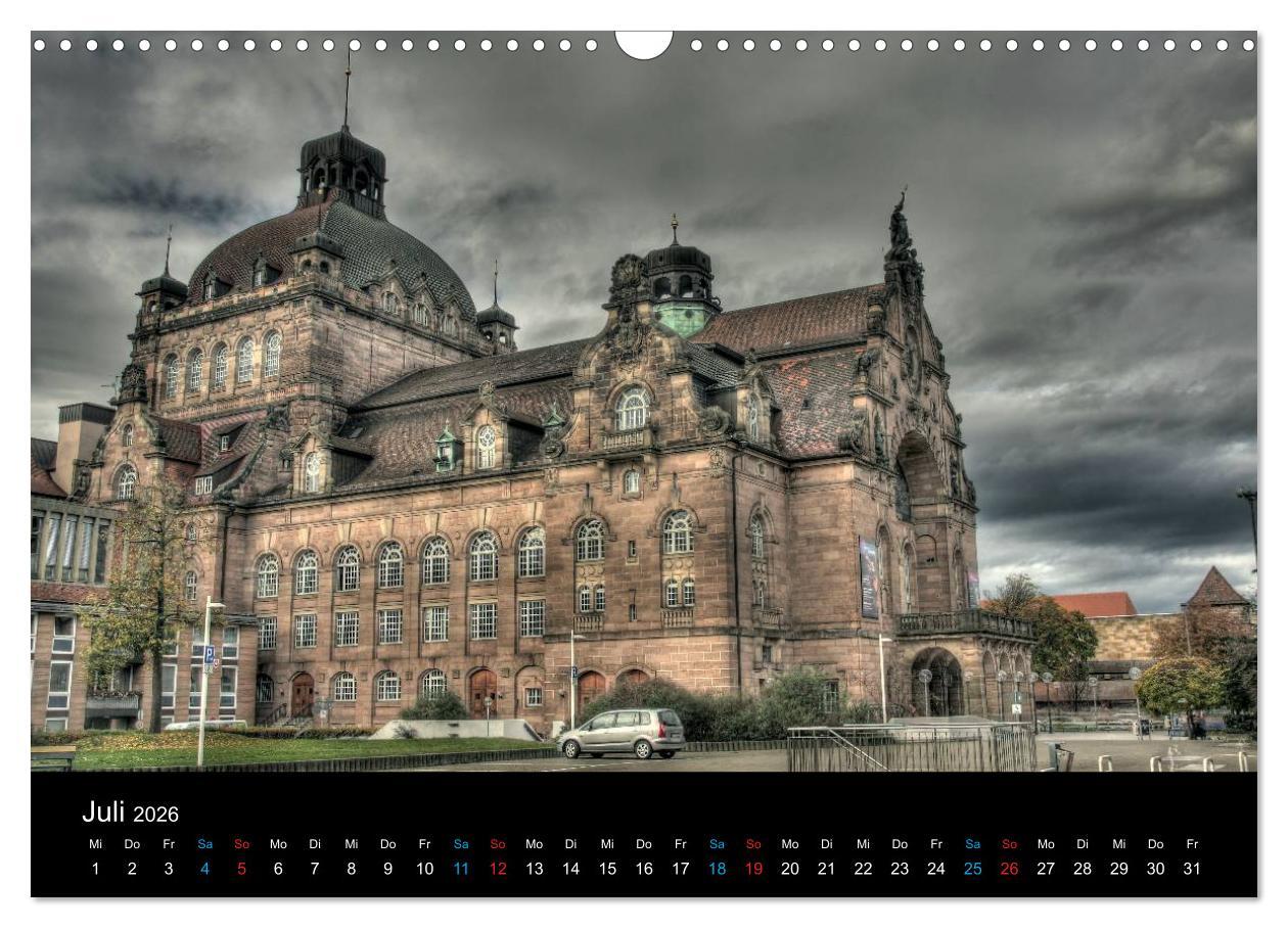 Beispielinhalt (Bild) Meine Stadt Nürnberg 2026 (Wandkalender 2026 DIN A3 quer), CALVENDO Monatskalender