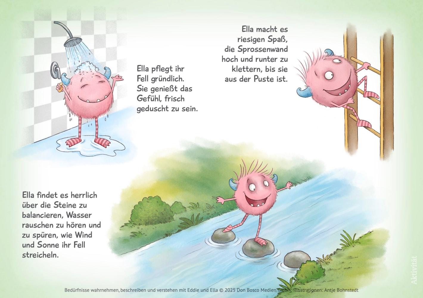 Beispielinhalt (Bild) Bedürfnisse wahrnehmen, beschreiben und verstehen mit Eddie und Ella