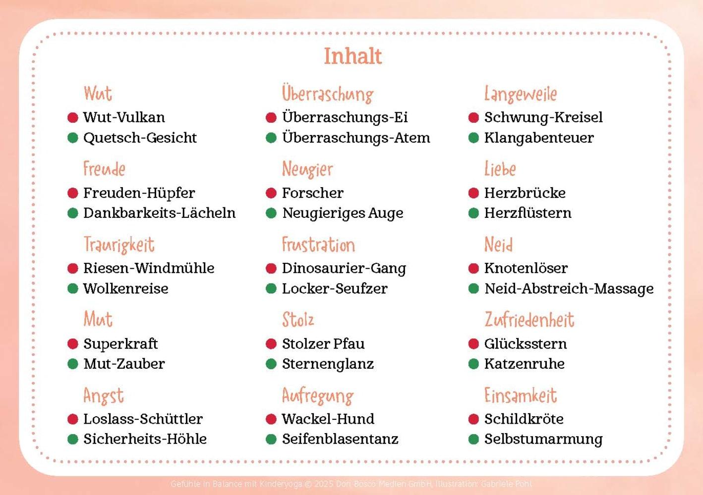 Beispielinhalt (Bild) Gefühle in Balance mit Kinderyoga