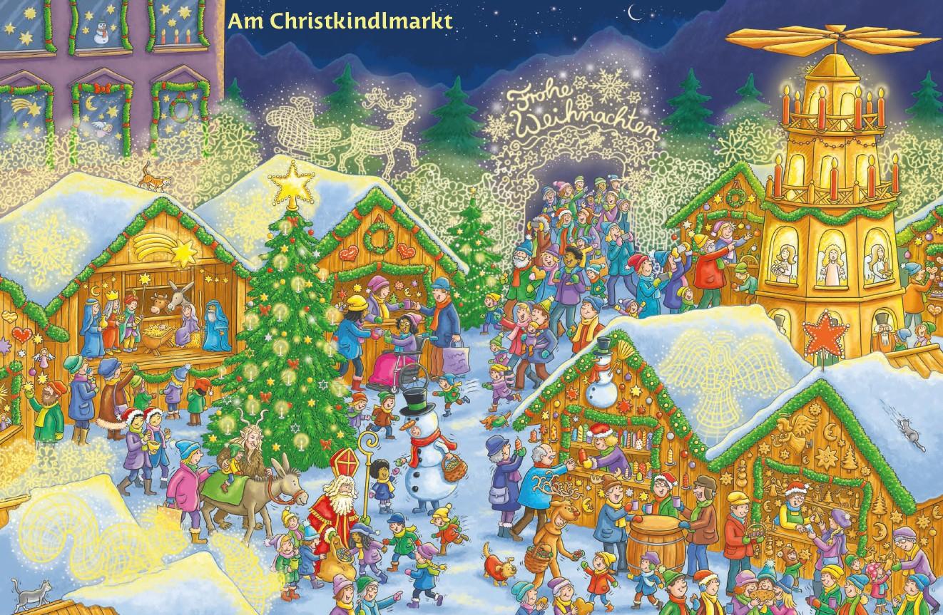 Beispielinhalt (Bild) Mein Christkind-Wimmelbuch