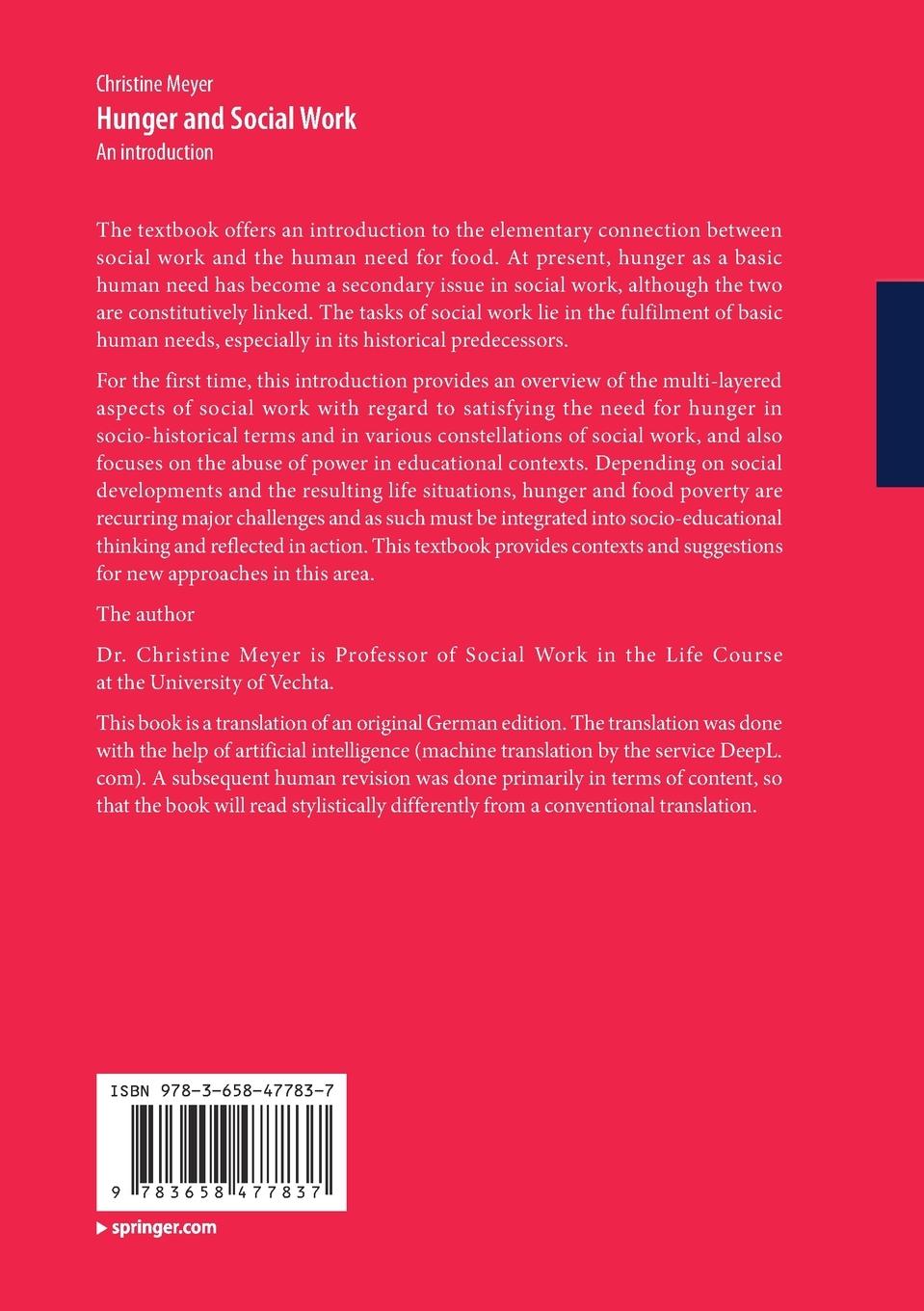 Rückseitencover Hunger and Social Work