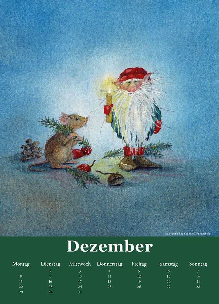 Beispielinhalt (Bild) Kinderzimmer-Kalender 2026 'Wichtelwelten'