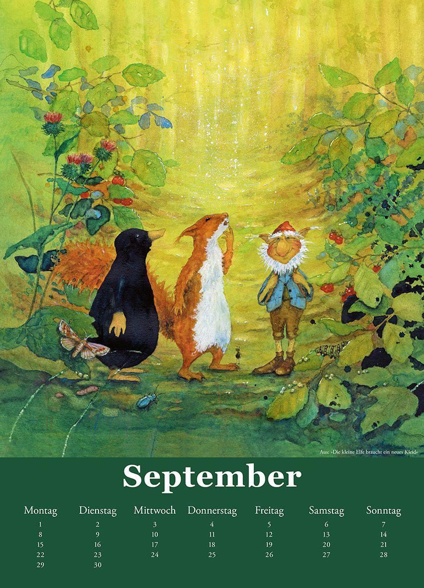 Beispielinhalt (Bild) Kinderzimmer-Kalender 2026 'Wichtelwelten'