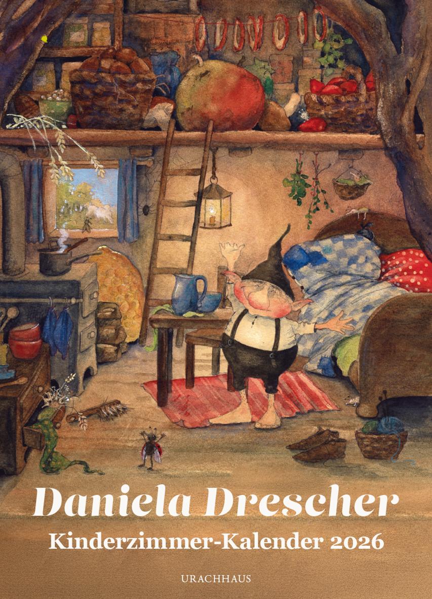 Vorderes Coverbild Kinderzimmer-Kalender 2026 'Wichtelwelten'
