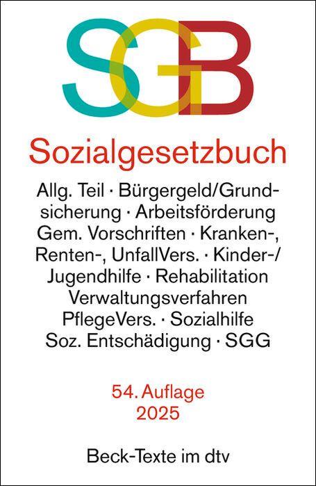 Vorderes Coverbild Sozialgesetzbuch mit Sozialgerichtsgesetz. SGB