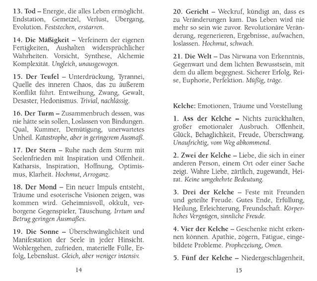 Beispielinhalt (Bild) Vintage Tarot 1909