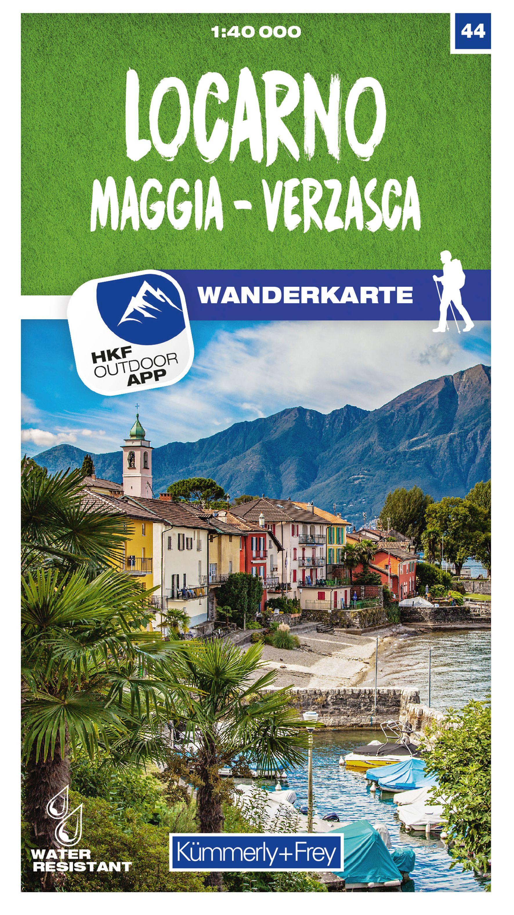 Vorderes Coverbild Locarno / Maggia - Verzasca 44 Wanderkarte 1:40 000 matt laminiert