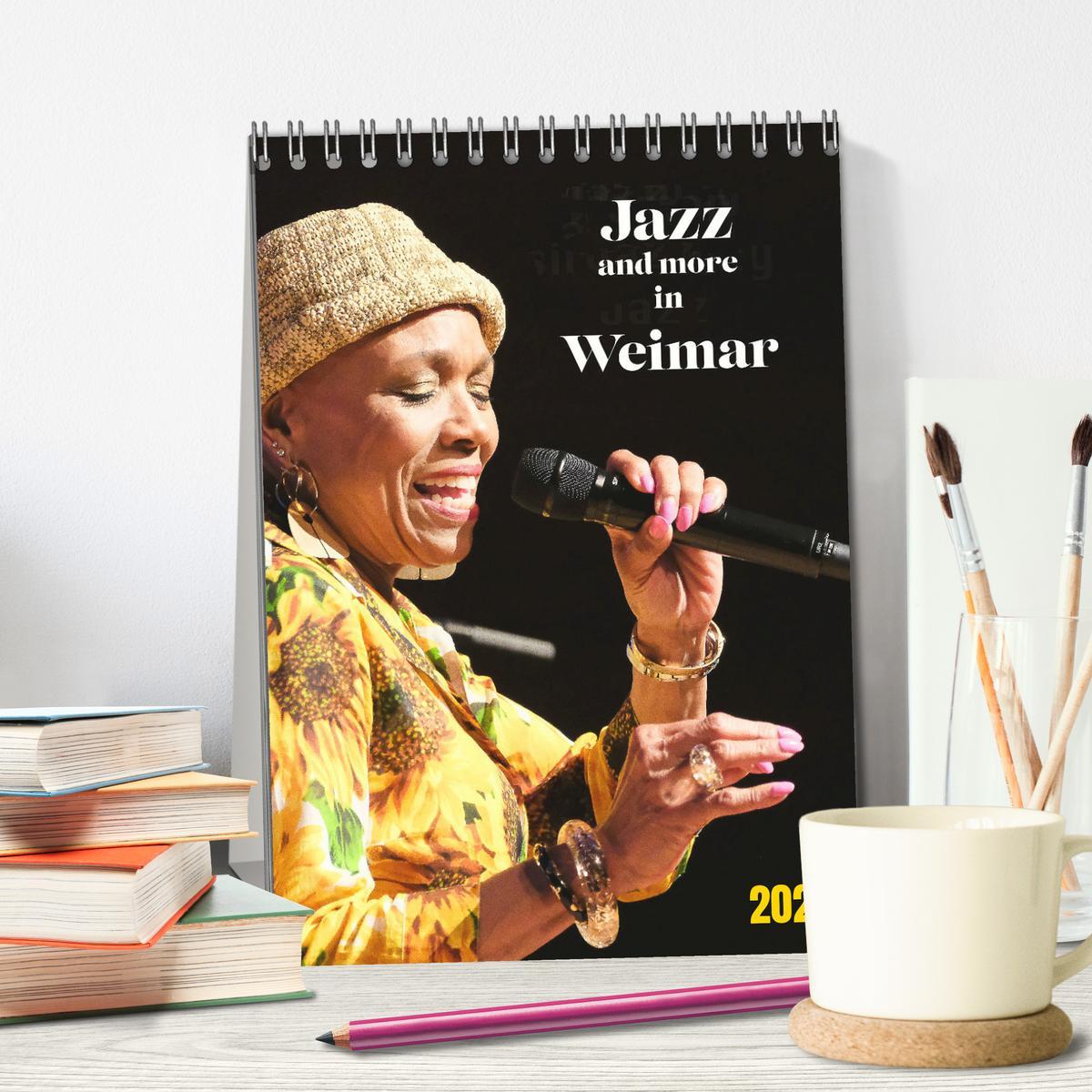 Beispielinhalt (Bild) Jazz and more in Weimar (Tischkalender 2026 DIN A5 hoch), CALVENDO Monatskalender