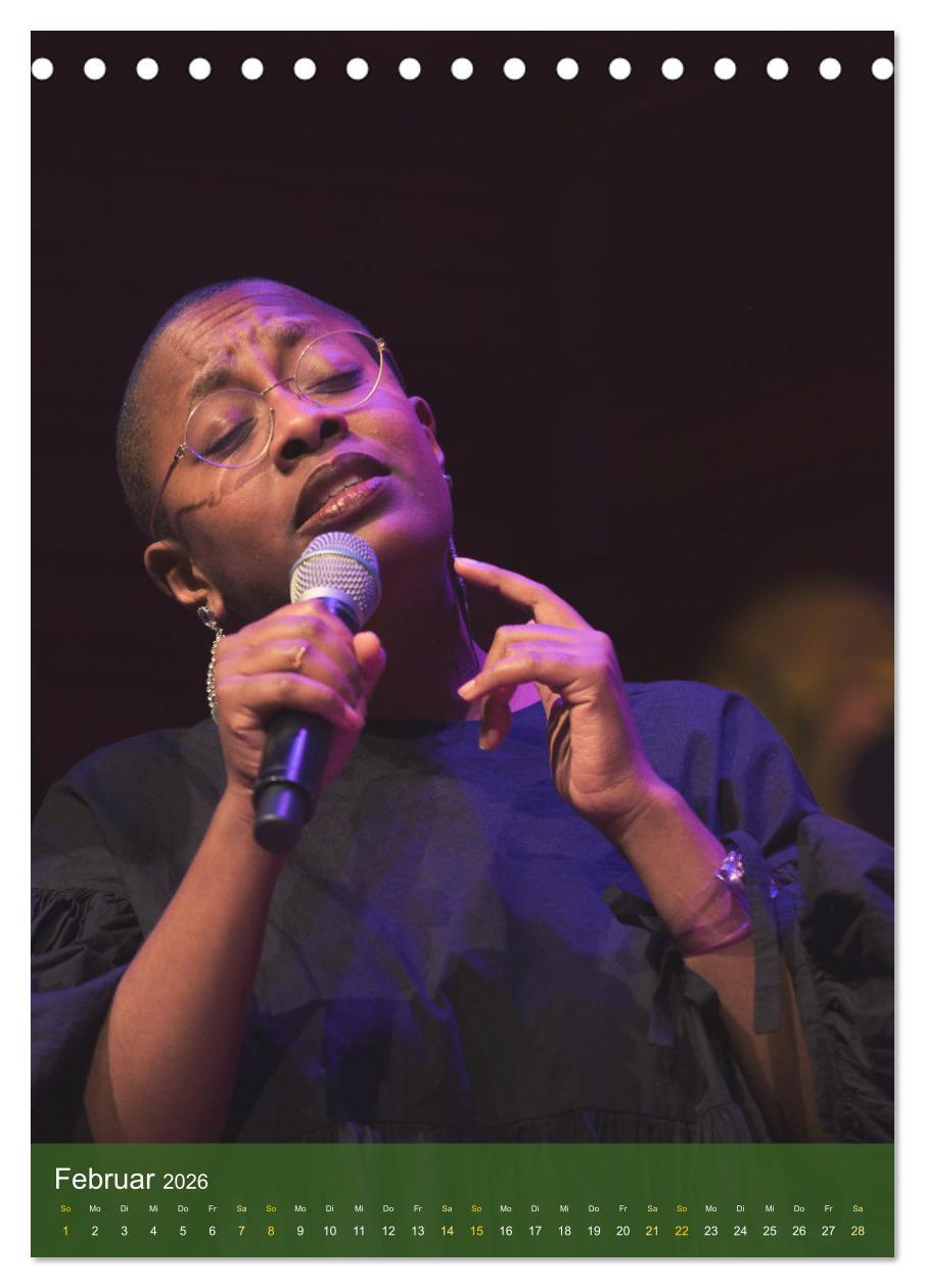 Beispielinhalt (Bild) Jazz and more in Weimar (Tischkalender 2026 DIN A5 hoch), CALVENDO Monatskalender